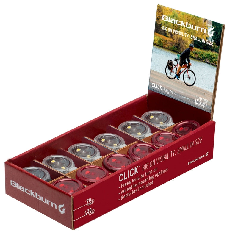 Blackburn Click Pdq Counter Display Box 6 Front & 6 Rear
