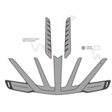 Scott Inner Pads Spare Kit Scott Arx Grey Lge