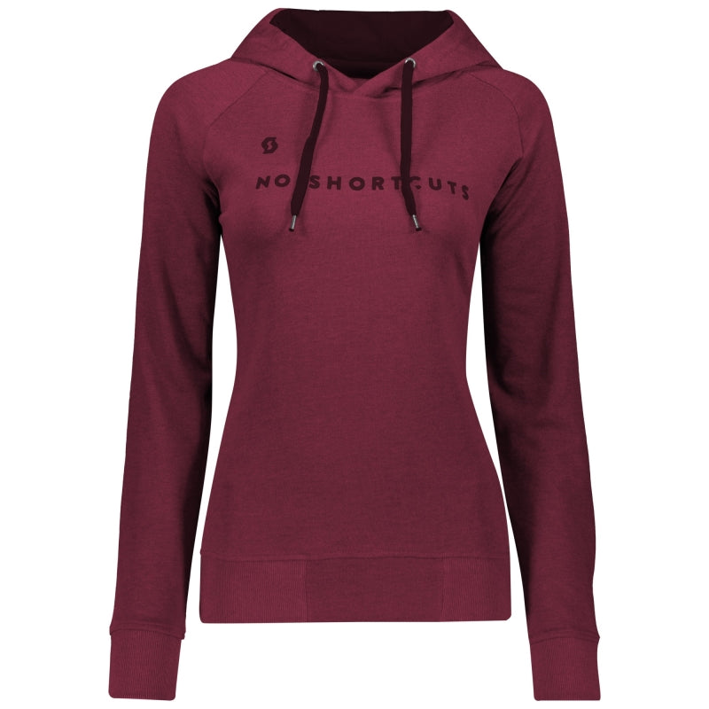 Scott Sco Hoody W's 50 No Shortcuts L/sl XS Tibetan Heather Red