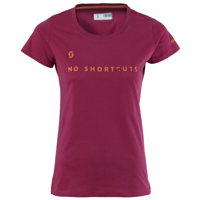 Scott Sco Tee W`s 10 No Shortcuts S/sl XS Sangria Purple