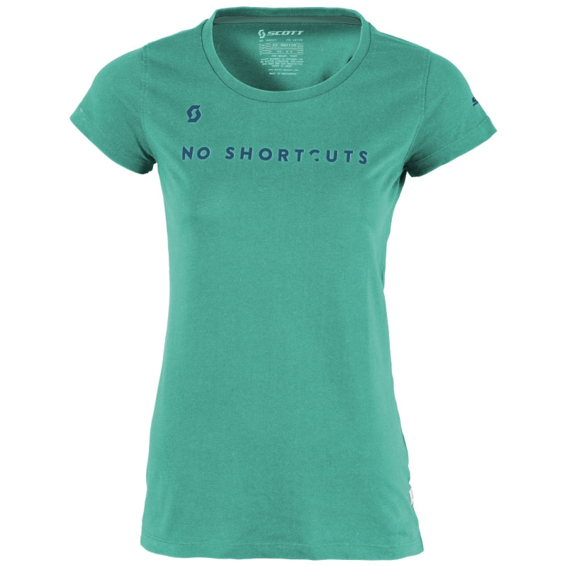 Scott Sco Tee W`s 10 No Shortcuts S/sl M Baltic Turquoise