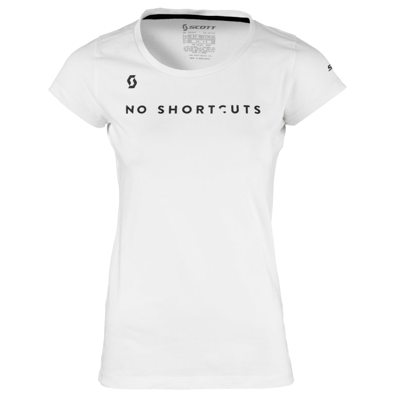 Scott Sco Tee W`s 10 No Shortcuts S/sl XL White