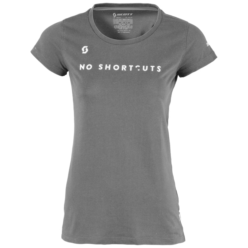 Scott Sco Tee W`s 10 No Shortcuts S/sl L Dark Heather Grey