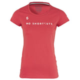 Scott Sco Tee W`s 10 No Shortcuts S/sl L Hibiscus Red